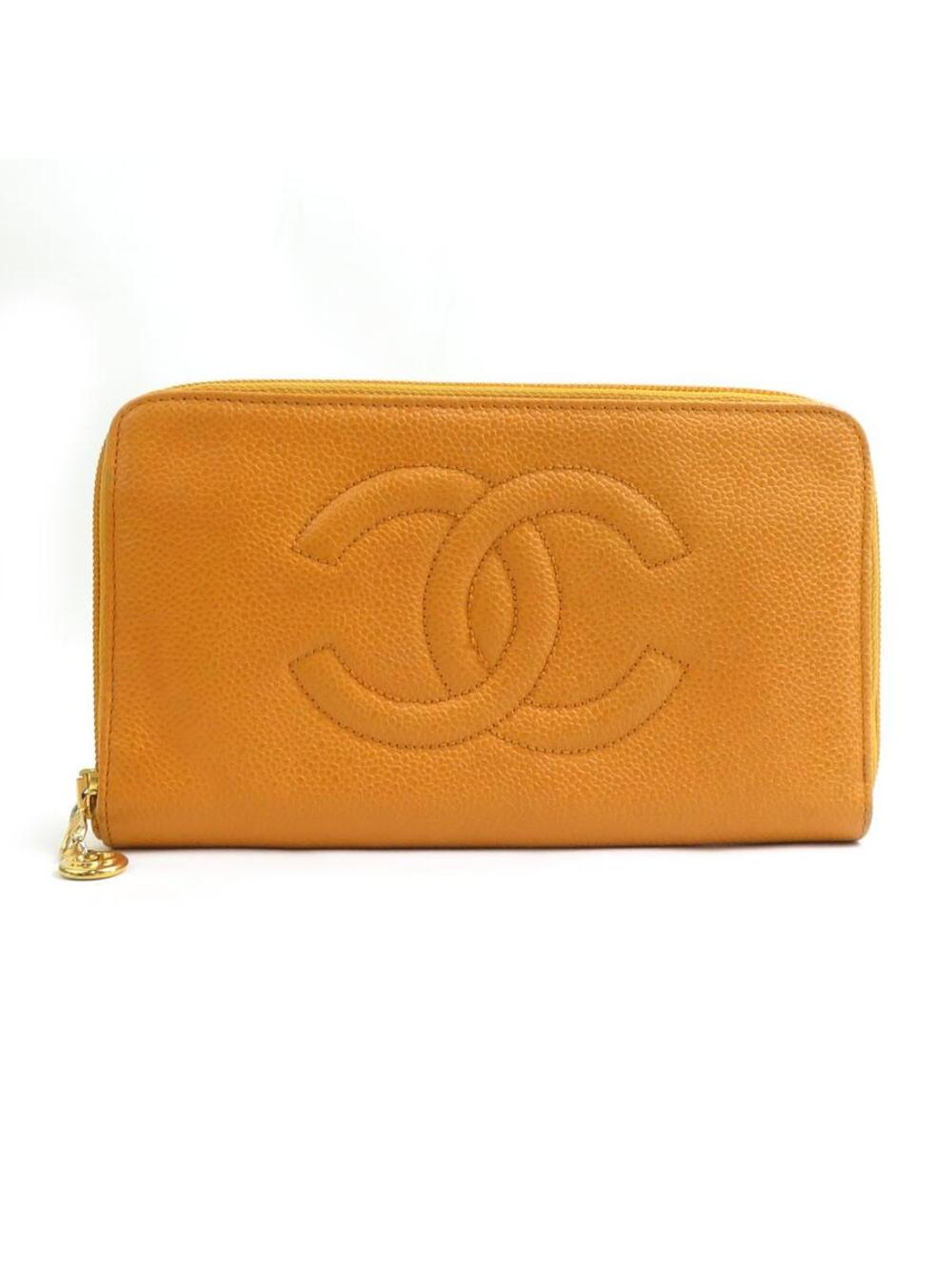 Auth Chanel Zip Around Long Wallet #280487C33B